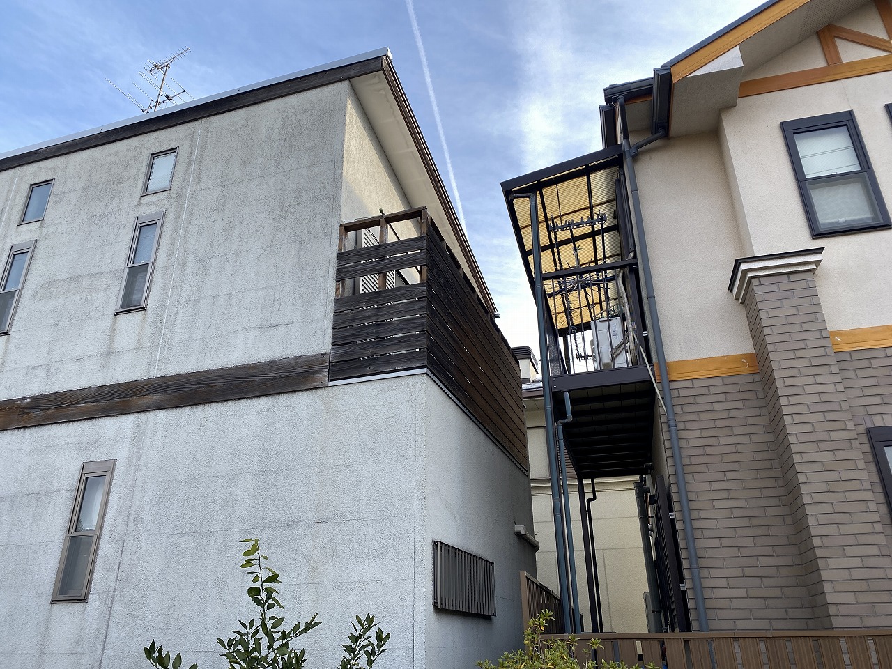 京都市西京区　バルコニー目隠しフェンス木製からアルミ製へリニューアル工事