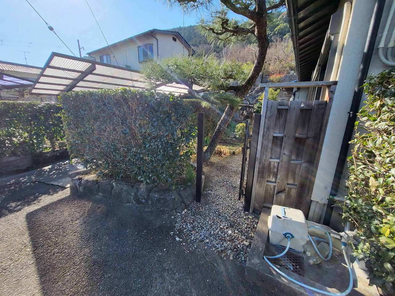 京都市西京区　お庭からガレージ化工事