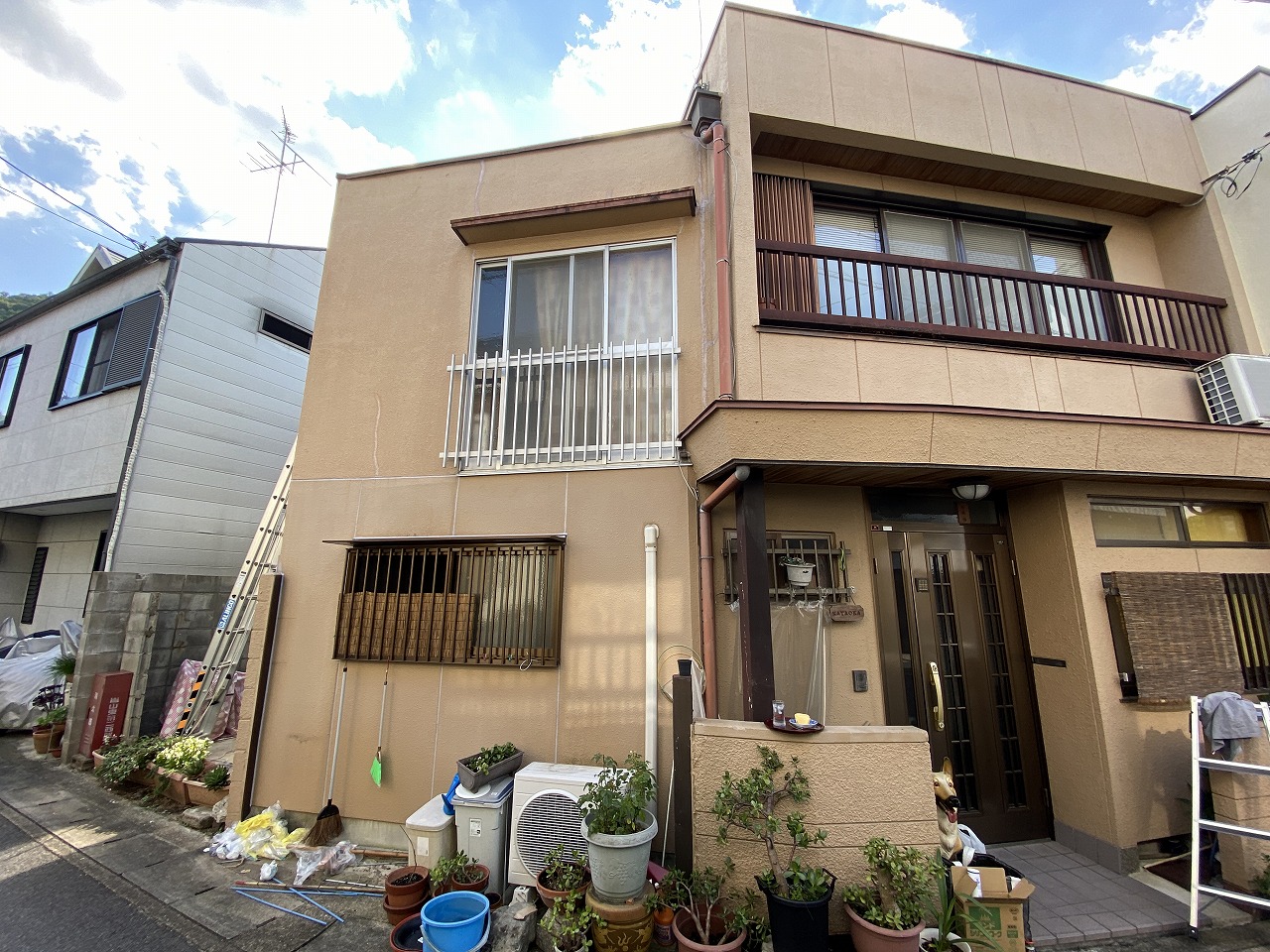 京都市右京区　戸建て　外壁塗装工事