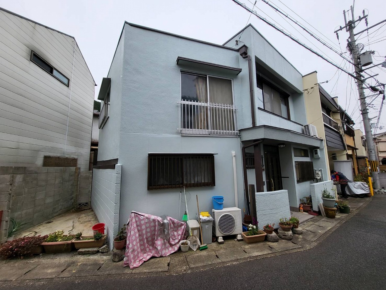 京都市右京区　戸建て　外壁塗装工事