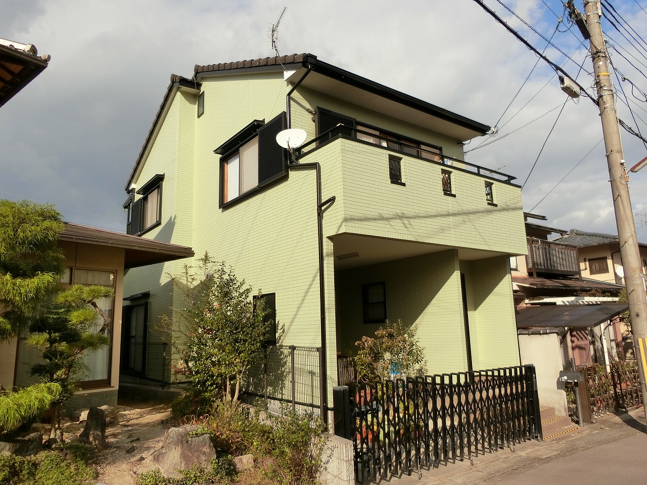 京都府長岡京市　戸建て　外壁塗装工事