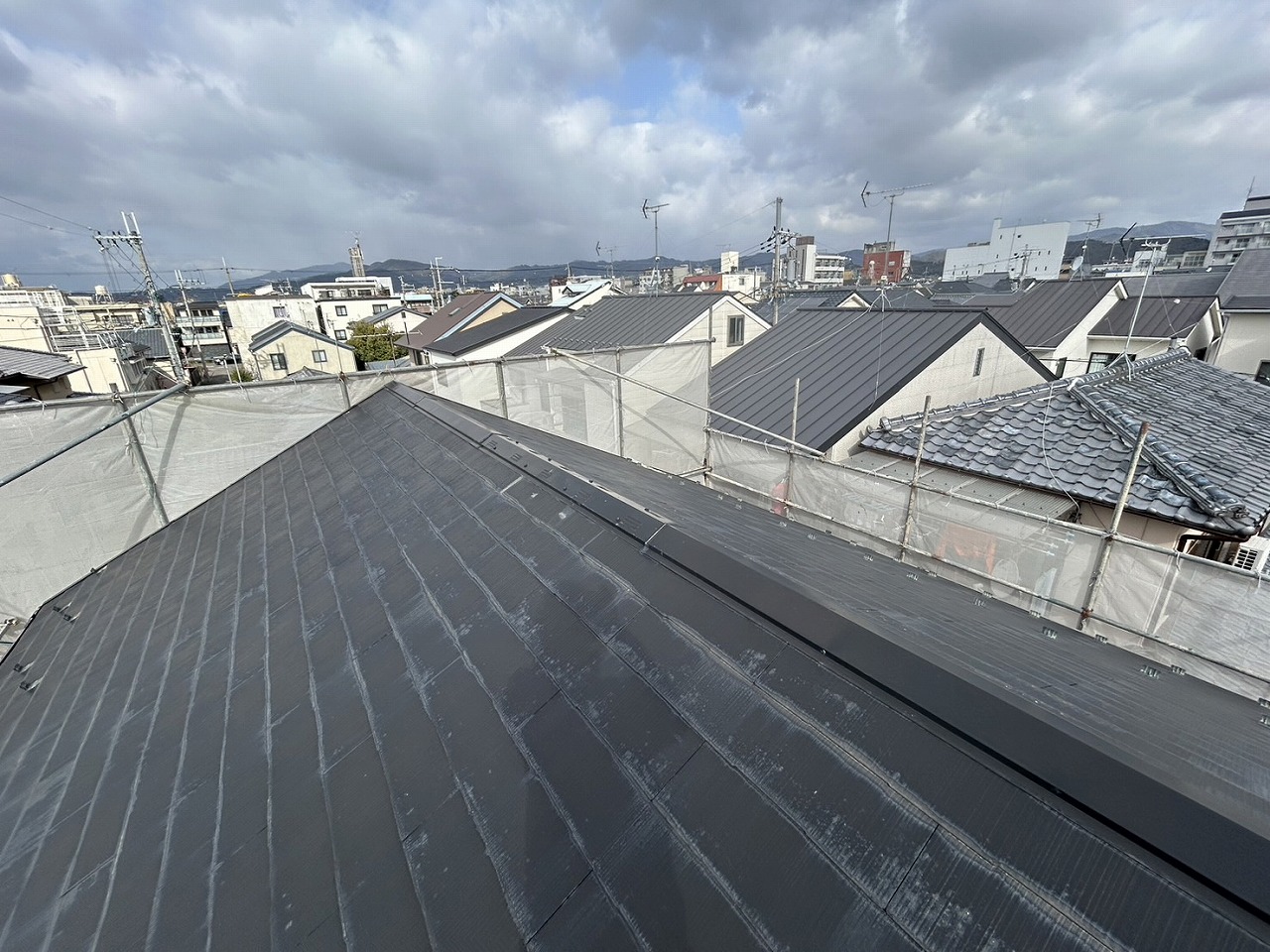 京都市左京区　戸建て屋根カバー工法工事