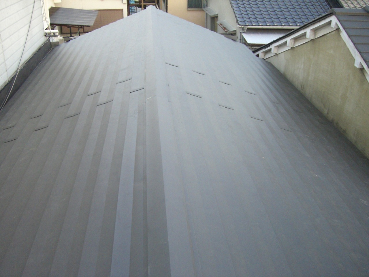 京都市南区　戸建て屋根瓦からエバールーフ工事