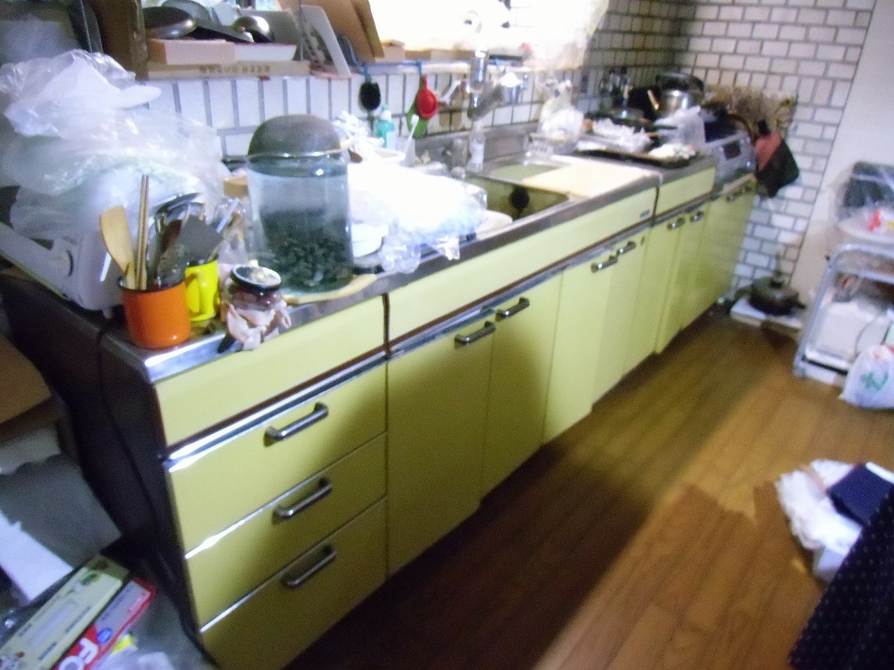 京都府向日市・戸建てブロックキッチン取替工事